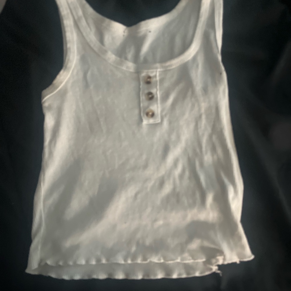 Kids White Sleeveless Top